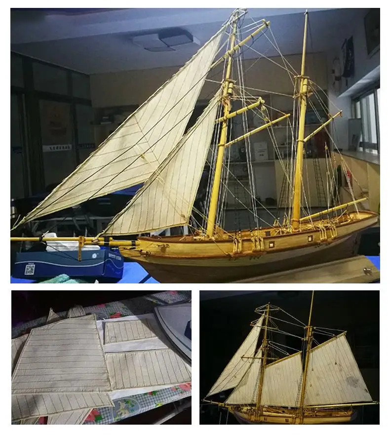 New Harbor 1:70 Classical Wooden Sailing Ship Model Assembly Model Sets Of DIY Western Sailing Ship Parts Hobby