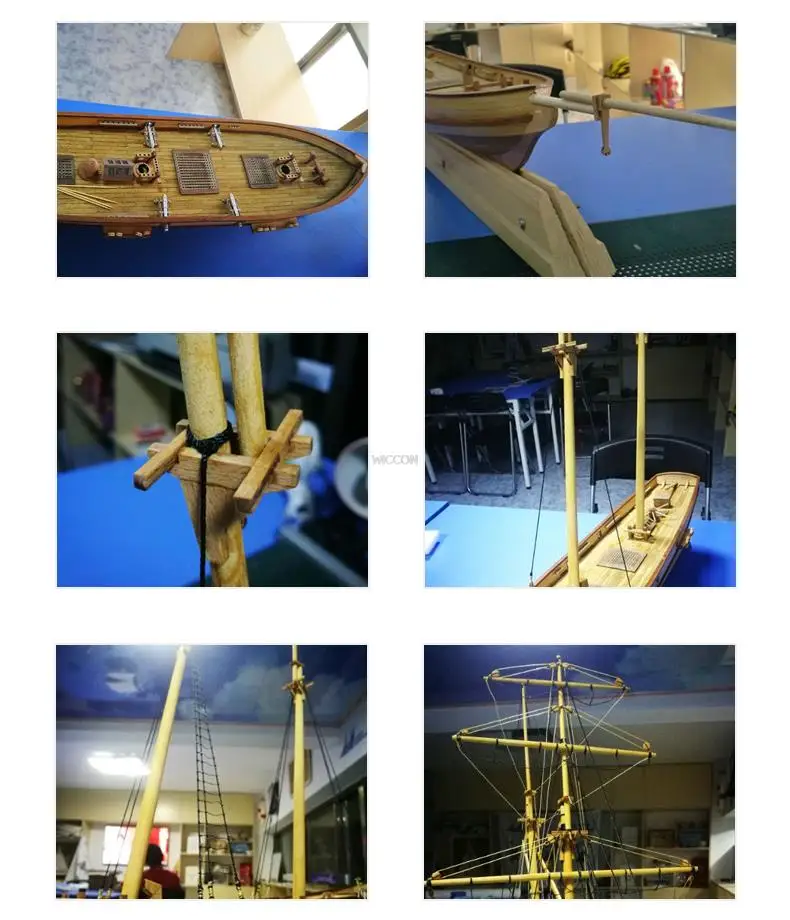 New Harbor 1:70 Classical Wooden Sailing Ship Model Assembly Model Sets Of DIY Western Sailing Ship Parts Hobby