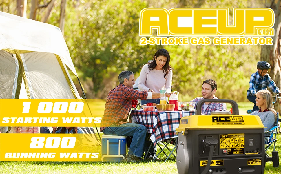 1,000W Gas-Powered Generator, Portable Generator Camping Ultralight, EPA & CARB Compliant