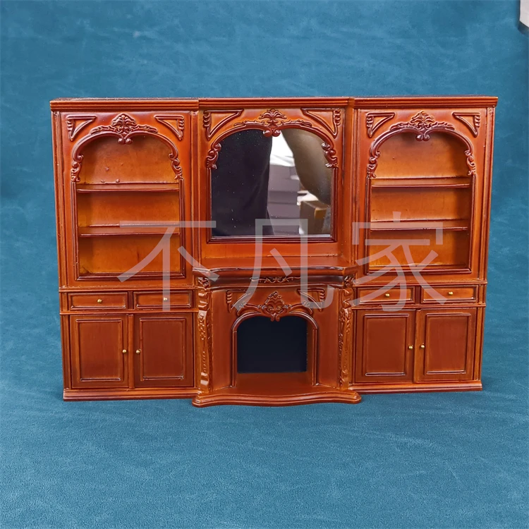 Dollhouse Miniature Furniture Bjd Doll 1:12 Vintage Scene Home Decor Handmade Mini Woodwork Cabinet Chair Table Miniature Model