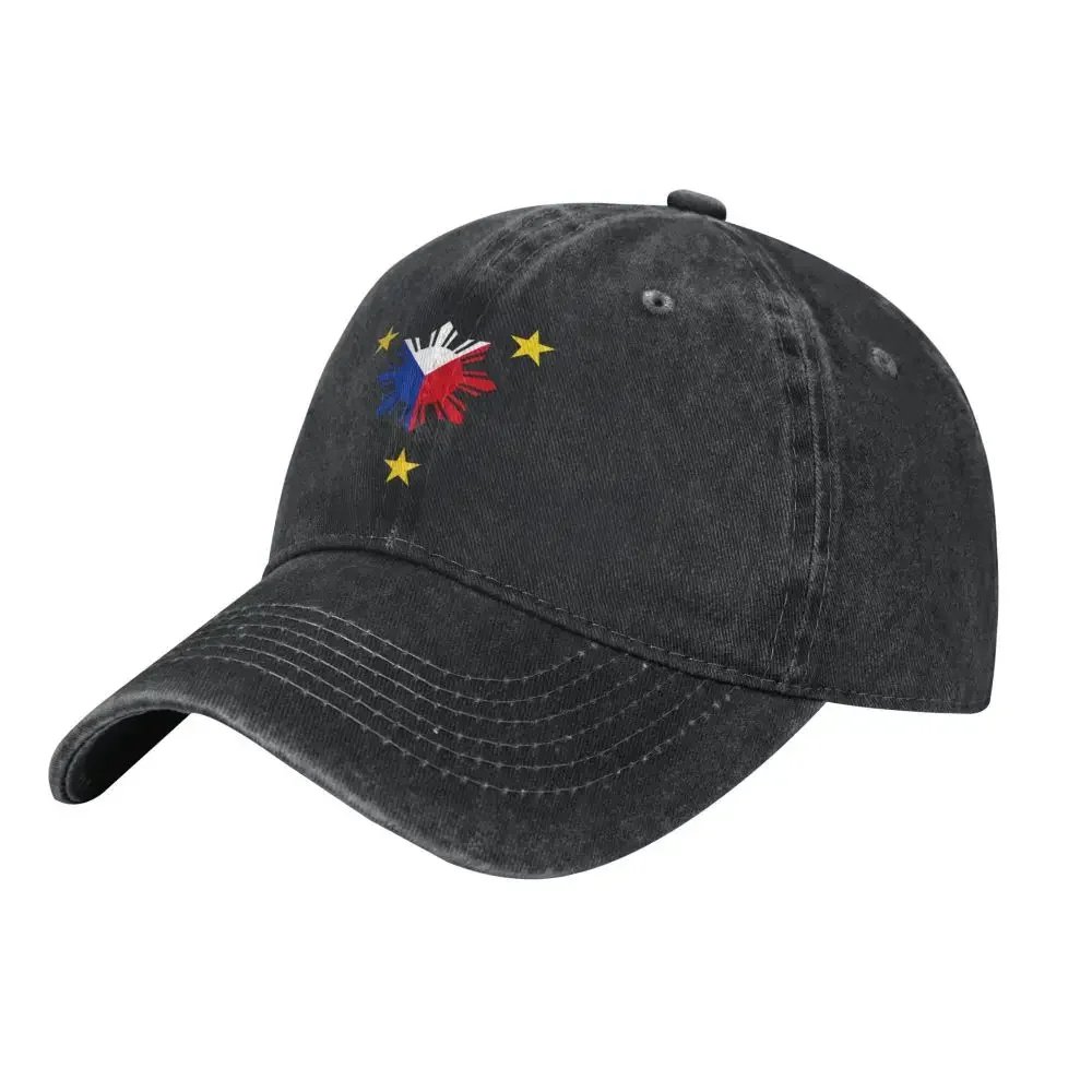 Custom 3 Stars And A Sun Philippines Flag Baseball Cap for Women Men Cotton Adjustable Dad Hat Performance