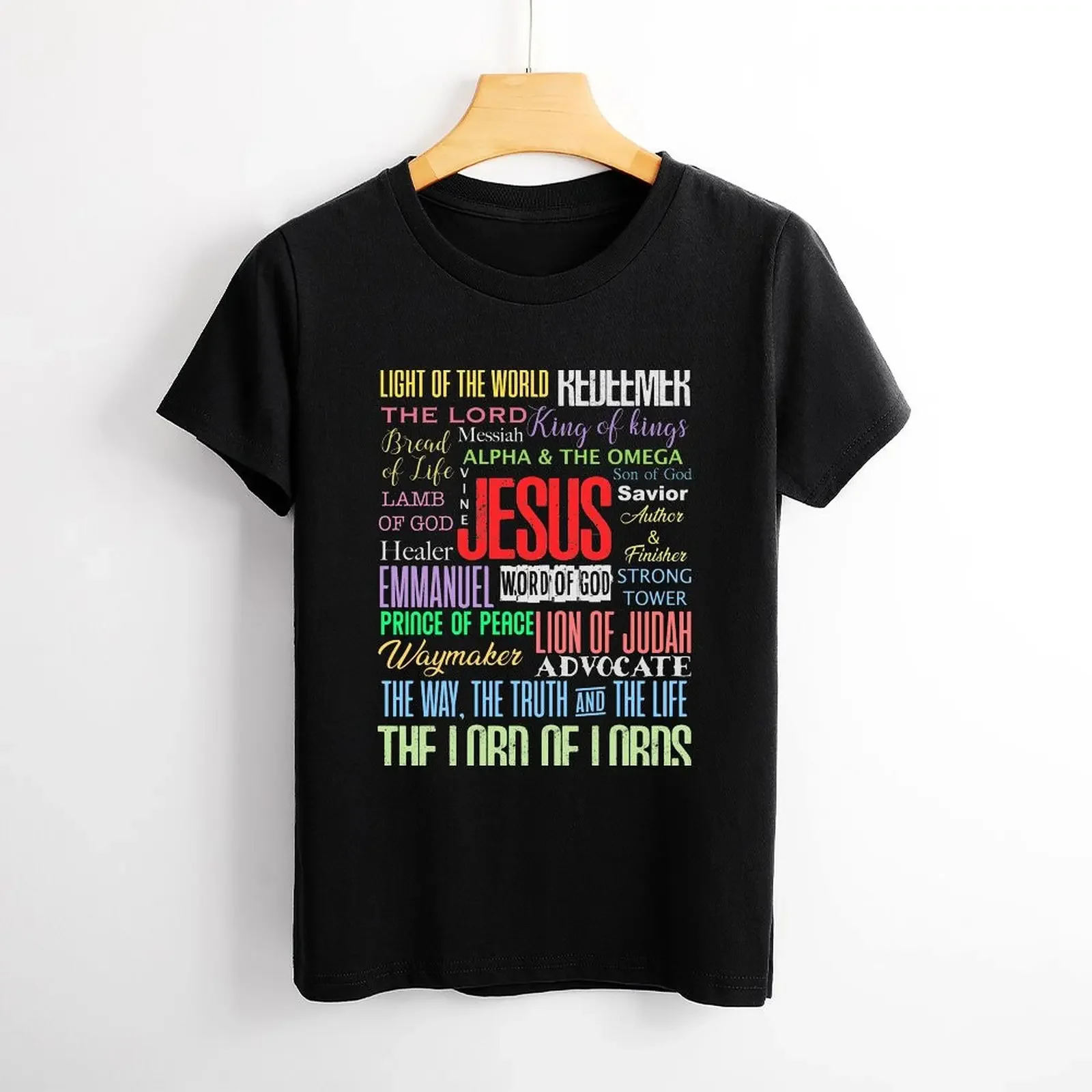 Names of God Lord Jesus Christ - Bible Verse Christian Gifts Store T-Shirt sports fans graphics blanks tops for Women