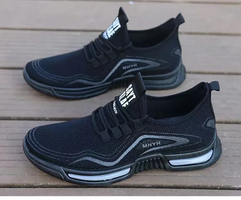 Men Shoes Slip on Fashion Sneakers Male Sport Running Shoes Breathable Gym Training Walking Tennis Shoes Non Slip Workout Flats