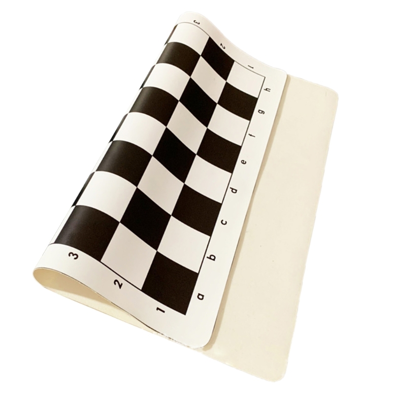 Portable Soft Rollable Chess Board Durable Leather Tournament Chess Mat Foldable International Chess Board Easy to Use