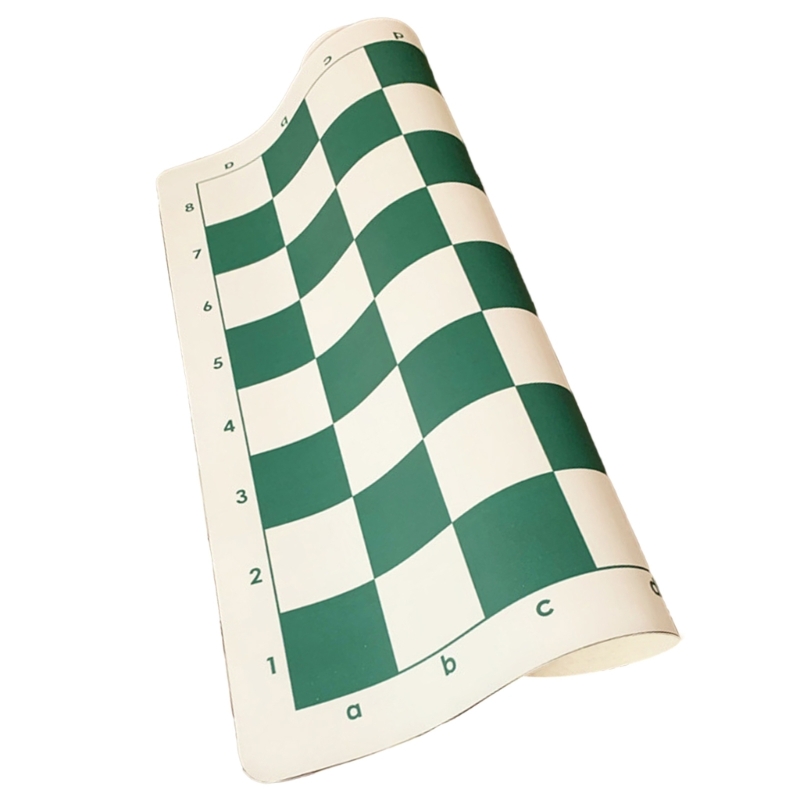 Portable Soft Rollable Chess Board Durable Leather Tournament Chess Mat Foldable International Chess Board Easy to Use