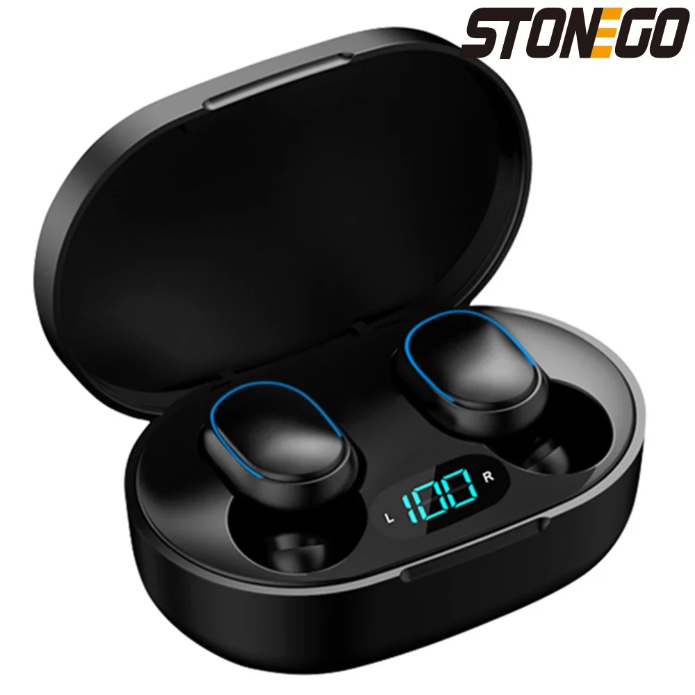 Wireless Bluetooth 5.0 Earbuds, Touch Control, Digital Display, TWS Noise-Cancelling Stereo Sports Earphones, Dual Ear Calling