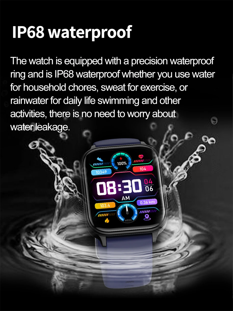 LIGE Medical Grade ECG Smart Watch Men Waterproof Watches SOS First Aid Function Body Fat Blood Lipid Monitor Women Smartwatch