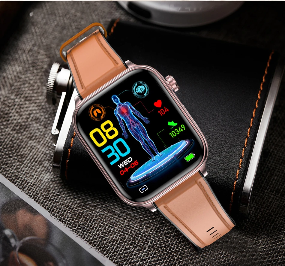 LIGE Medical Grade ECG Smart Watch Men Waterproof Watches SOS First Aid Function Body Fat Blood Lipid Monitor Women Smartwatch