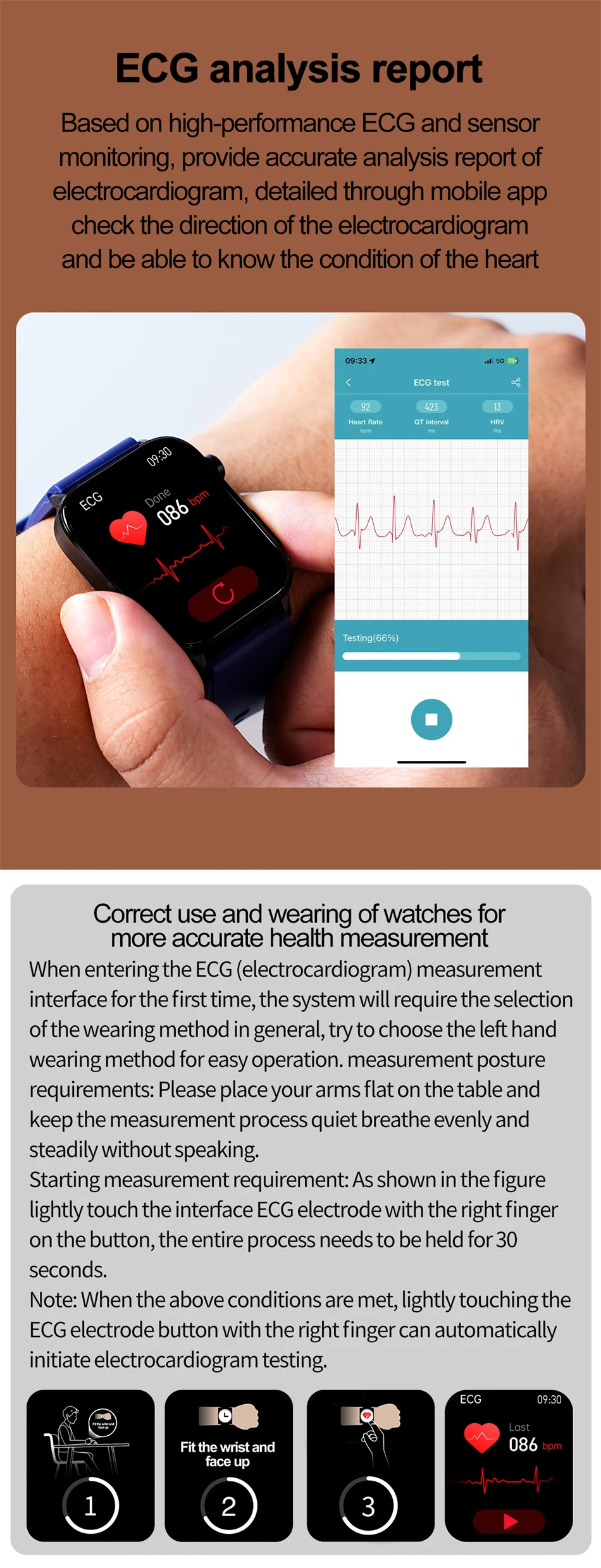 LIGE Medical Grade ECG Smart Watch Men Waterproof Watches SOS First Aid Function Body Fat Blood Lipid Monitor Women Smartwatch