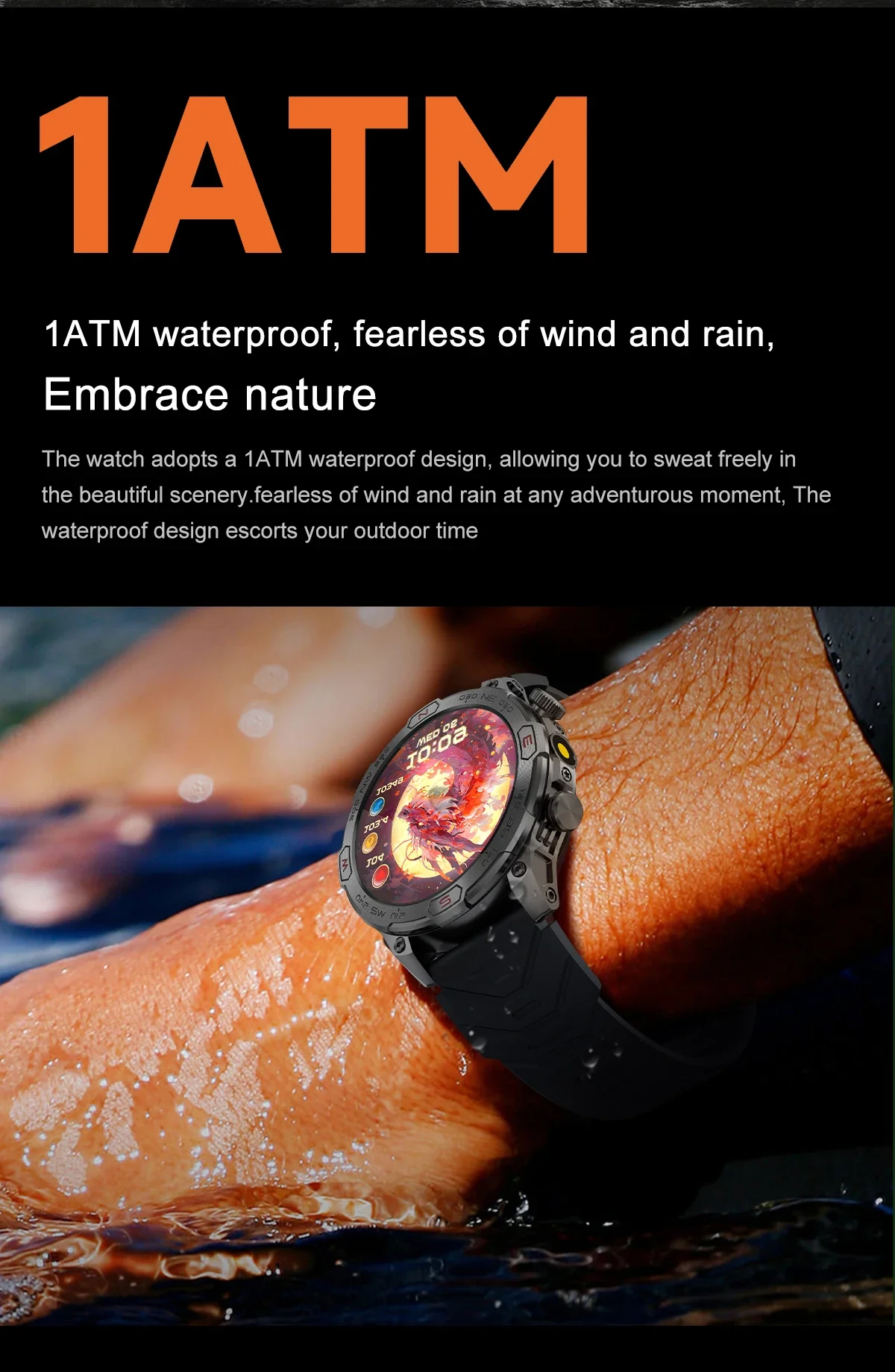 For Android Xiaomi Outdoor Military GPS Smart Watch Men 466*466 HD AMOLED Screen IP68 Waterproof Bluetooth Call Smartwatch 2025