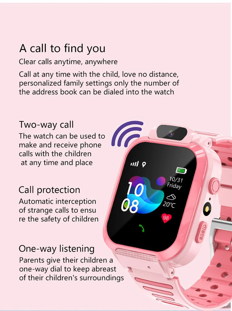 Xiaomi 4G Kids Smart Watch SOS GPS Location Video Call Sim Card Child SmartWatch Camera Waterproof Upgrade Watch For Boys Girls