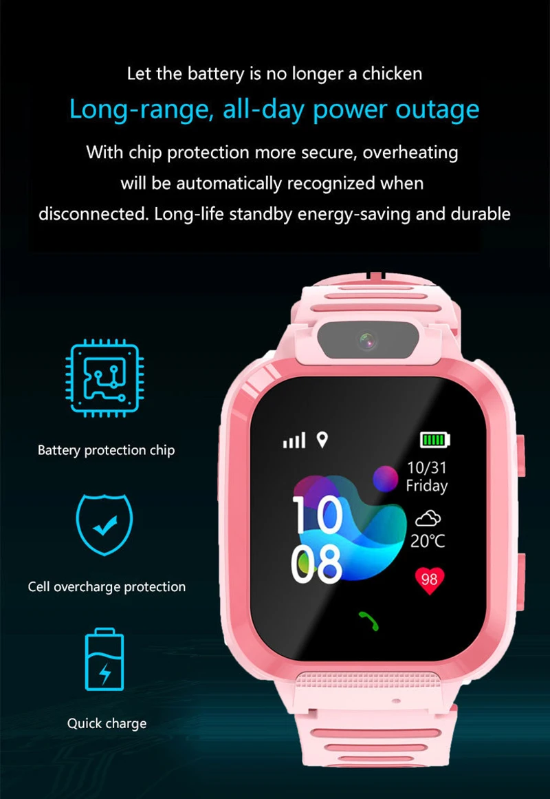 Xiaomi 4G Kids Smart Watch SOS GPS Location Video Call Sim Card Child SmartWatch Camera Waterproof Upgrade Watch For Boys Girls