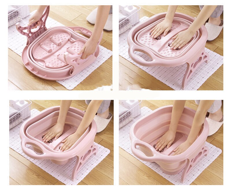 Portable Foldable Massage Foot Basin