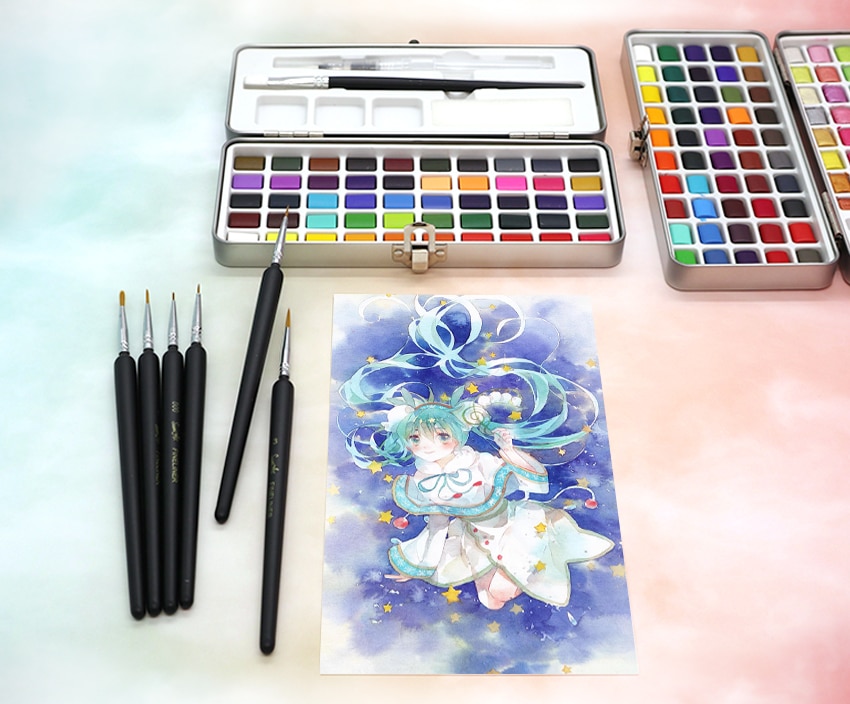 Portable Watercolor Paint Set