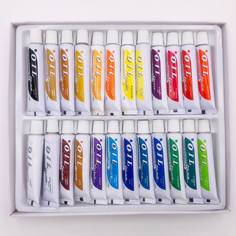 24 Colors Tube Oil Paint