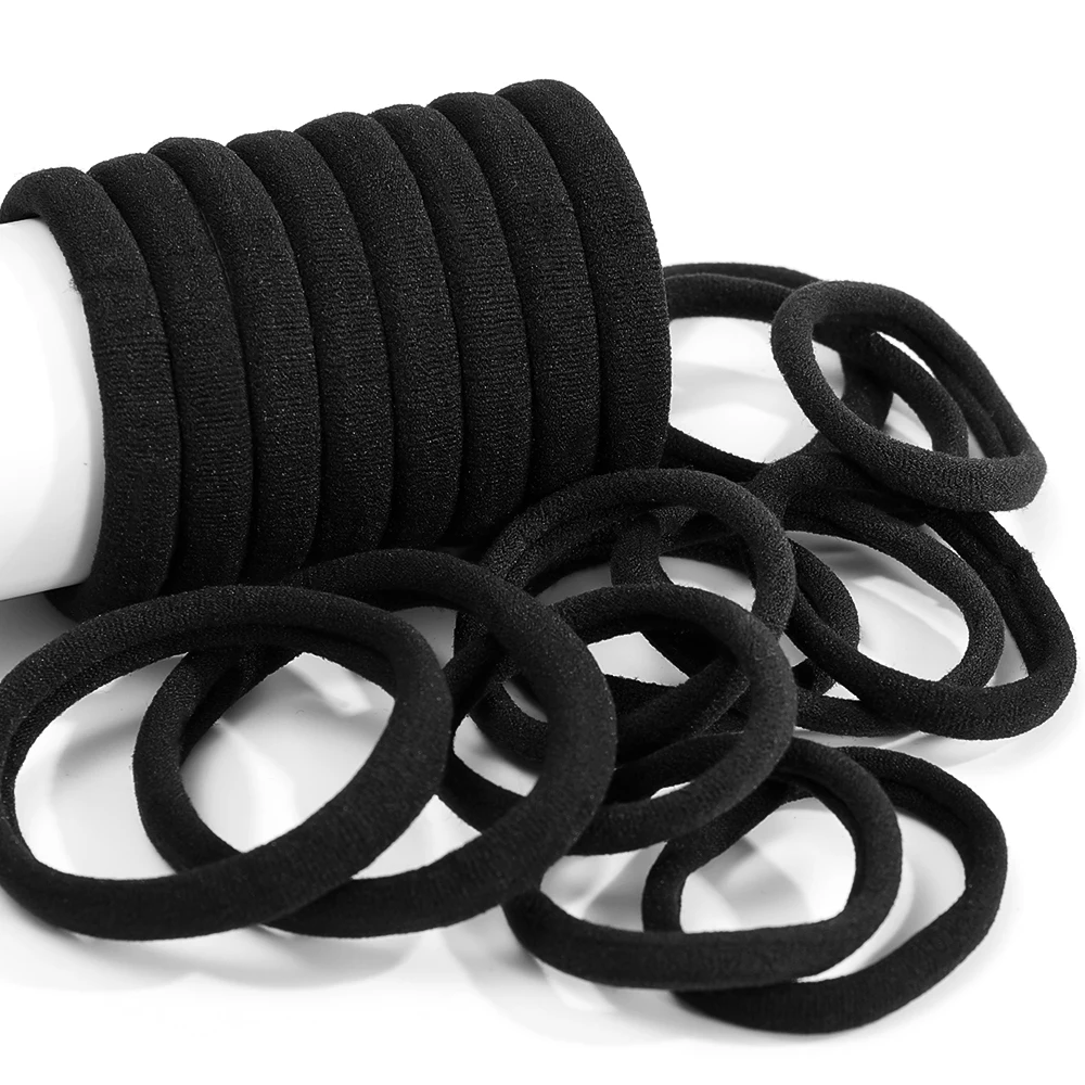 New Simple Black Basic Hair Bands High Elasticity Seamless Hair Ties Ropes Headband Ropes Ponytail Holder Girl Hair Accessories